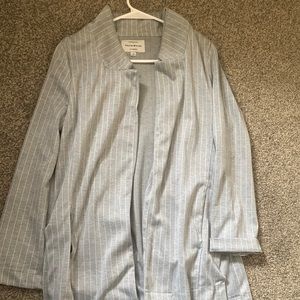 Grey stripped womens blazer